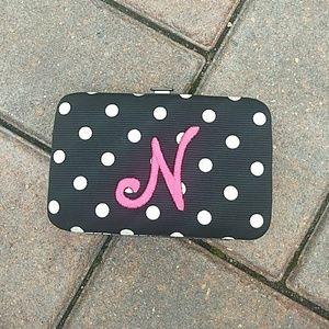 Letter N Polka dot Wallet